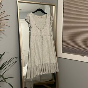 Gray spring sweater dress